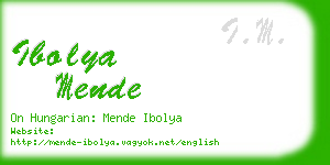 ibolya mende business card